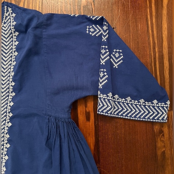 ROBERTA ROLLER RABBIT Royal Blue & White Embroidered Tunic - Picture 6 of 11